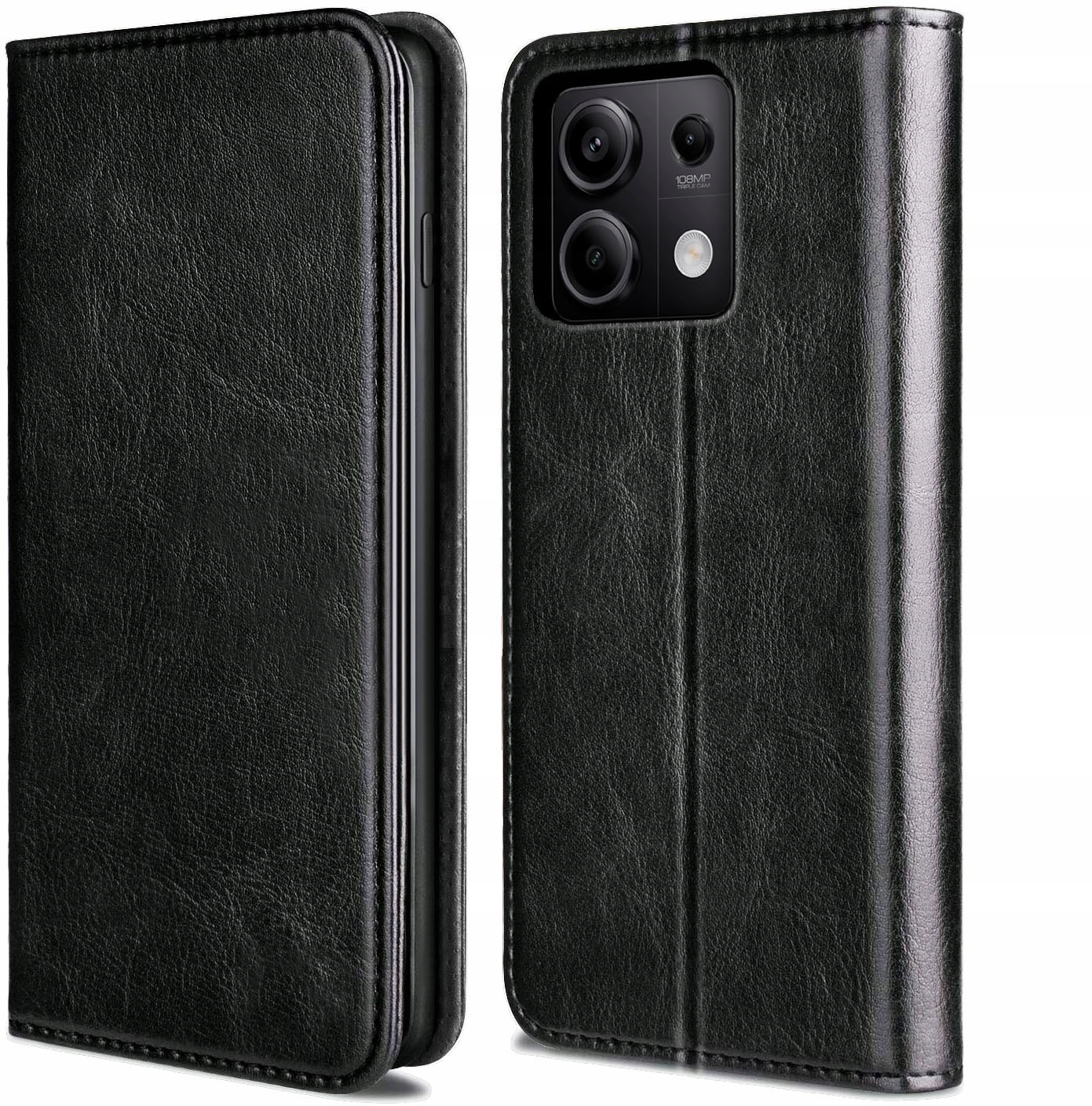 Flipové puzdro SASAL pre Xiaomi Redmi Note 13 Pro 5g OBAL PEŇAŽENKY-KNIHA čierny